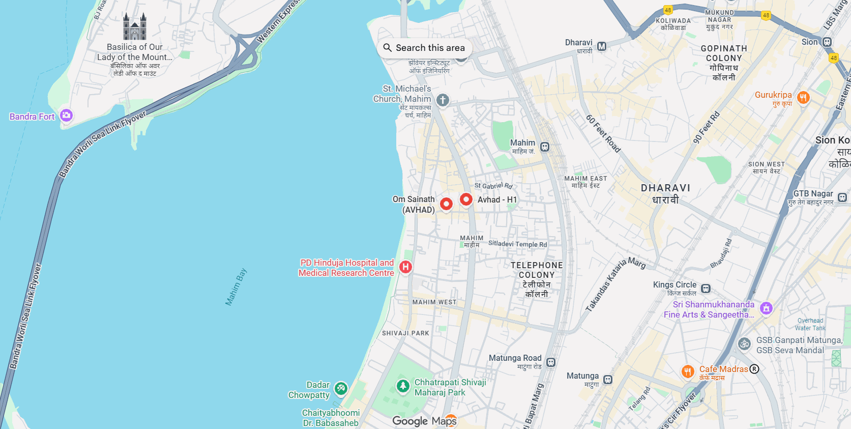 Avhad Bayline Residences Location Map